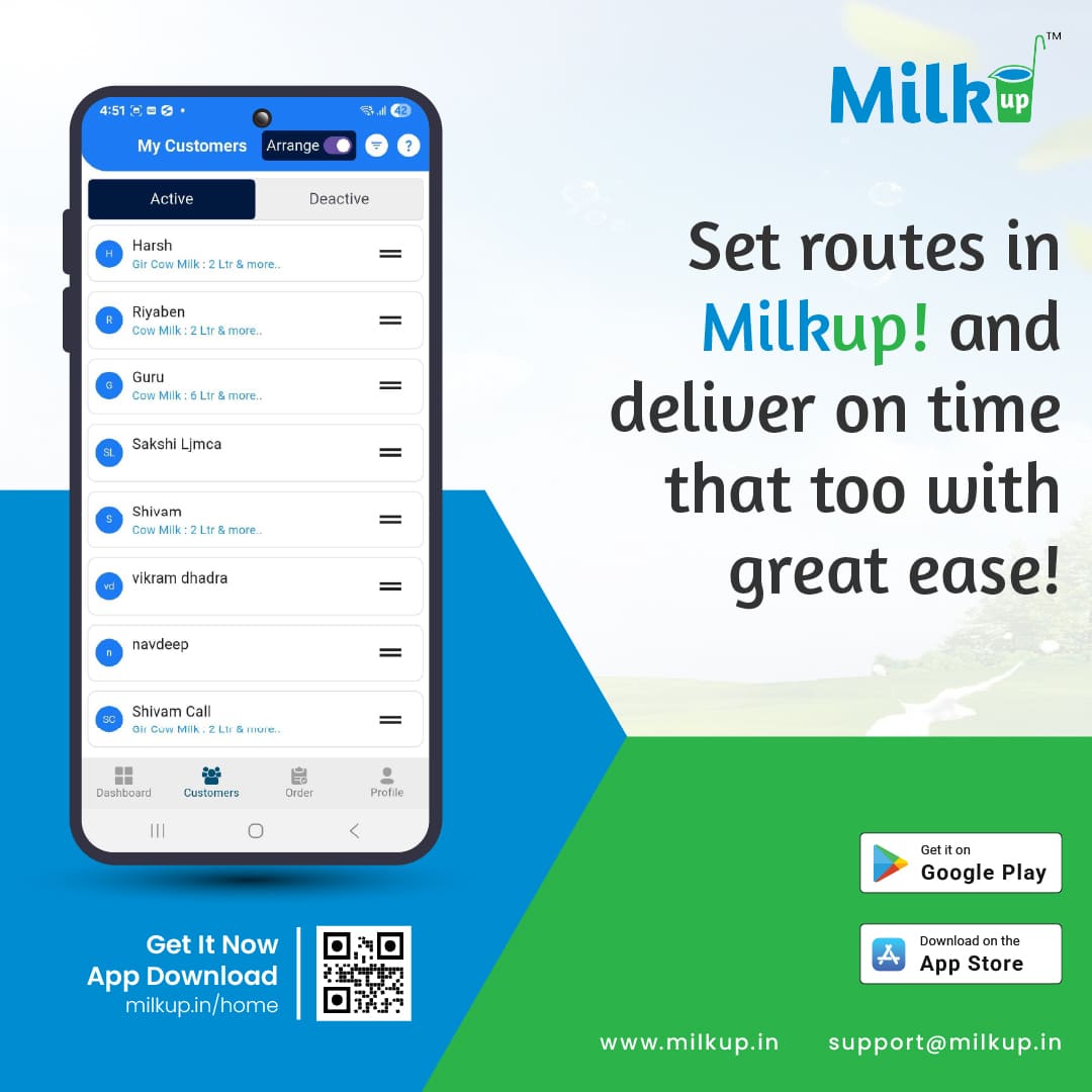 Now set delivery routes and deliver milk on time more easily than ever!