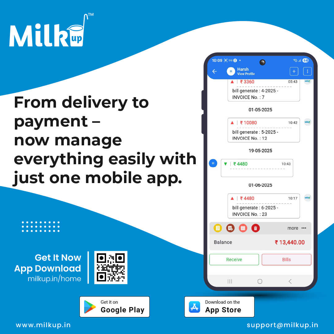 Now manage your dairy business smarter and more transparently only with the MilkUp App!