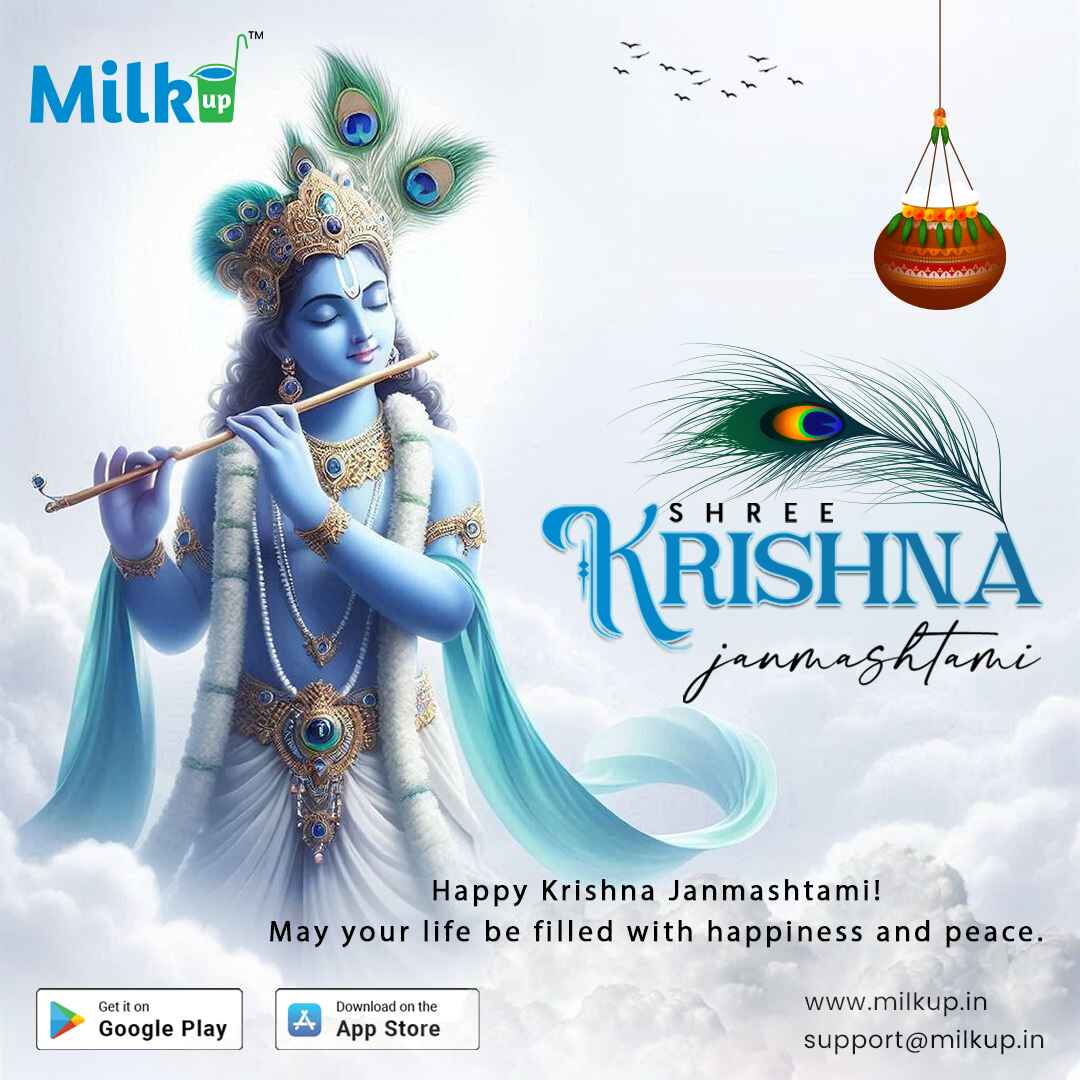Heartfelt wishes from MilkUp on the occasion of Shri Krishna Janmashtami!