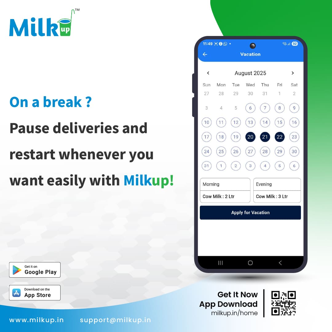 Planning a holiday? No worries about milk delivery anymore!