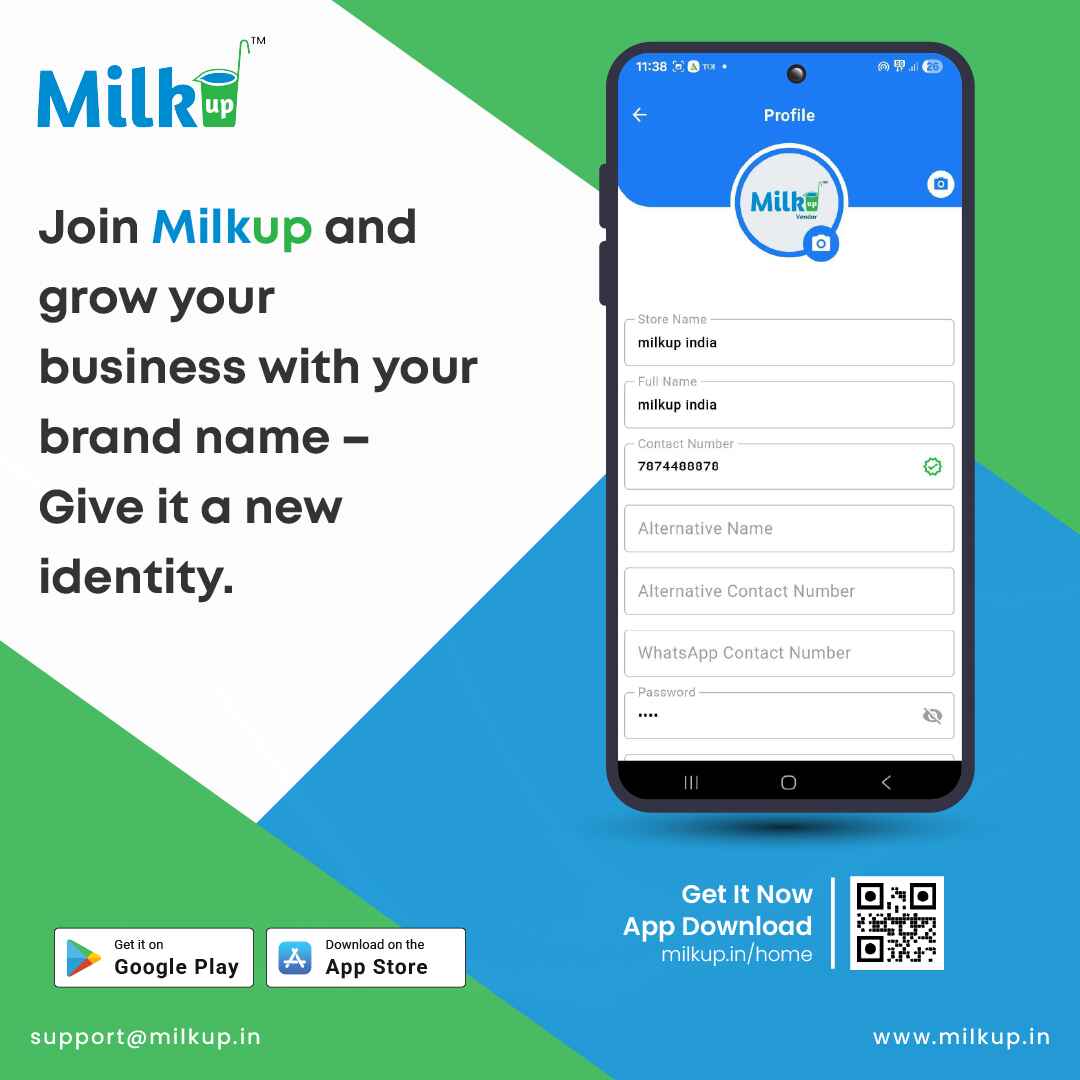 Give your milk business a new identity with MilkUp and try to grow your brand!