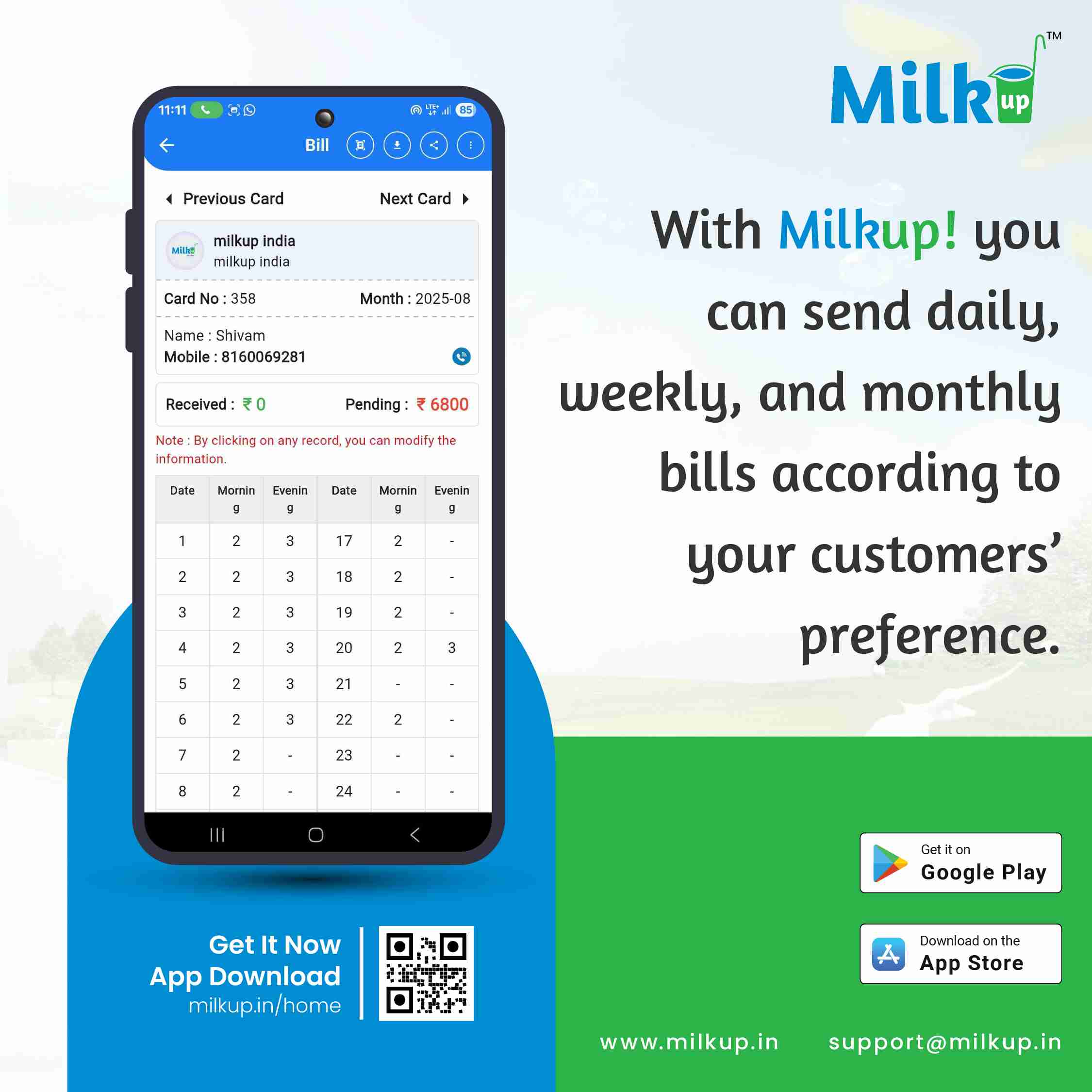 Make your dairy business smarter and simpler with MilkUp!