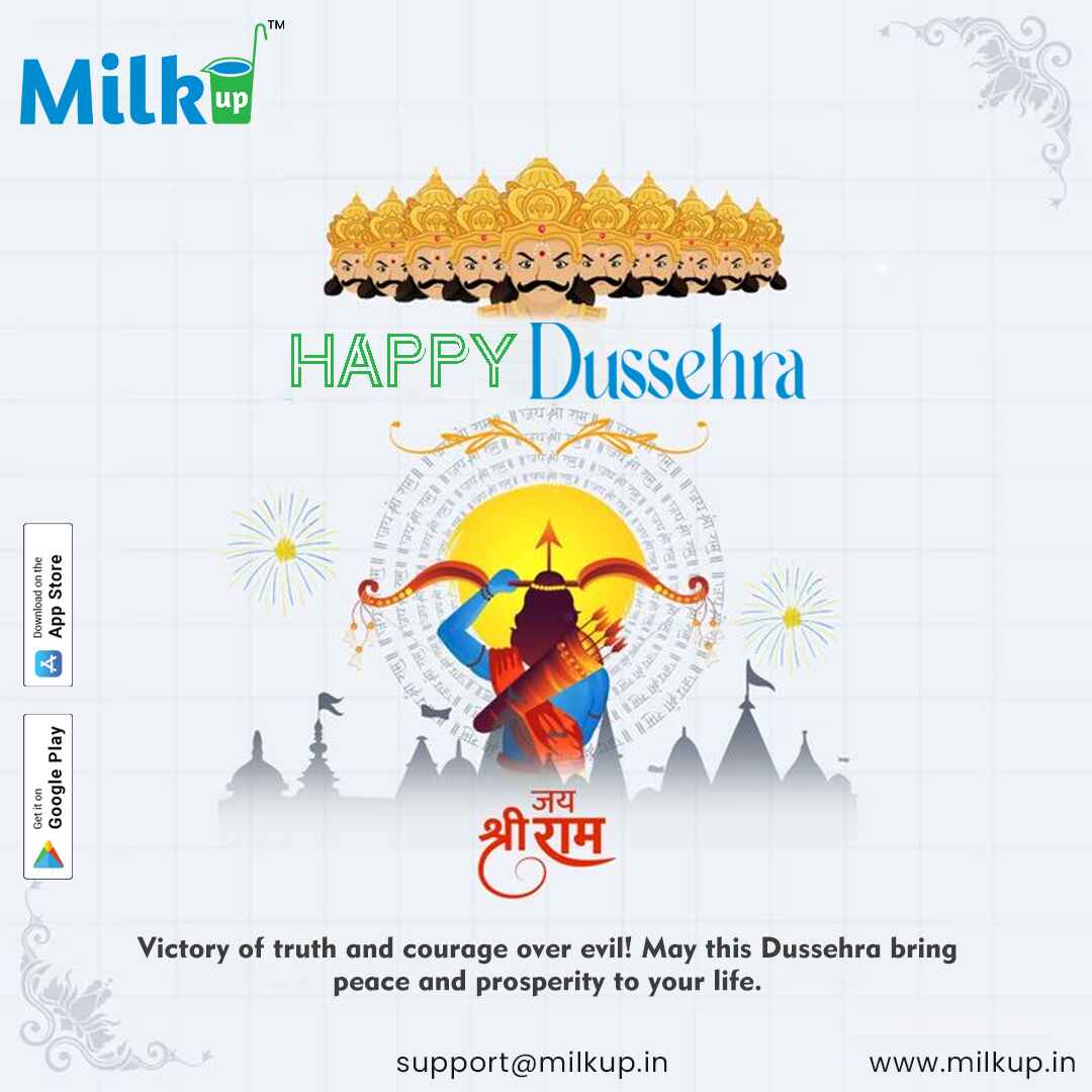Heartfelt wishes for Dussehra from MilkUp!