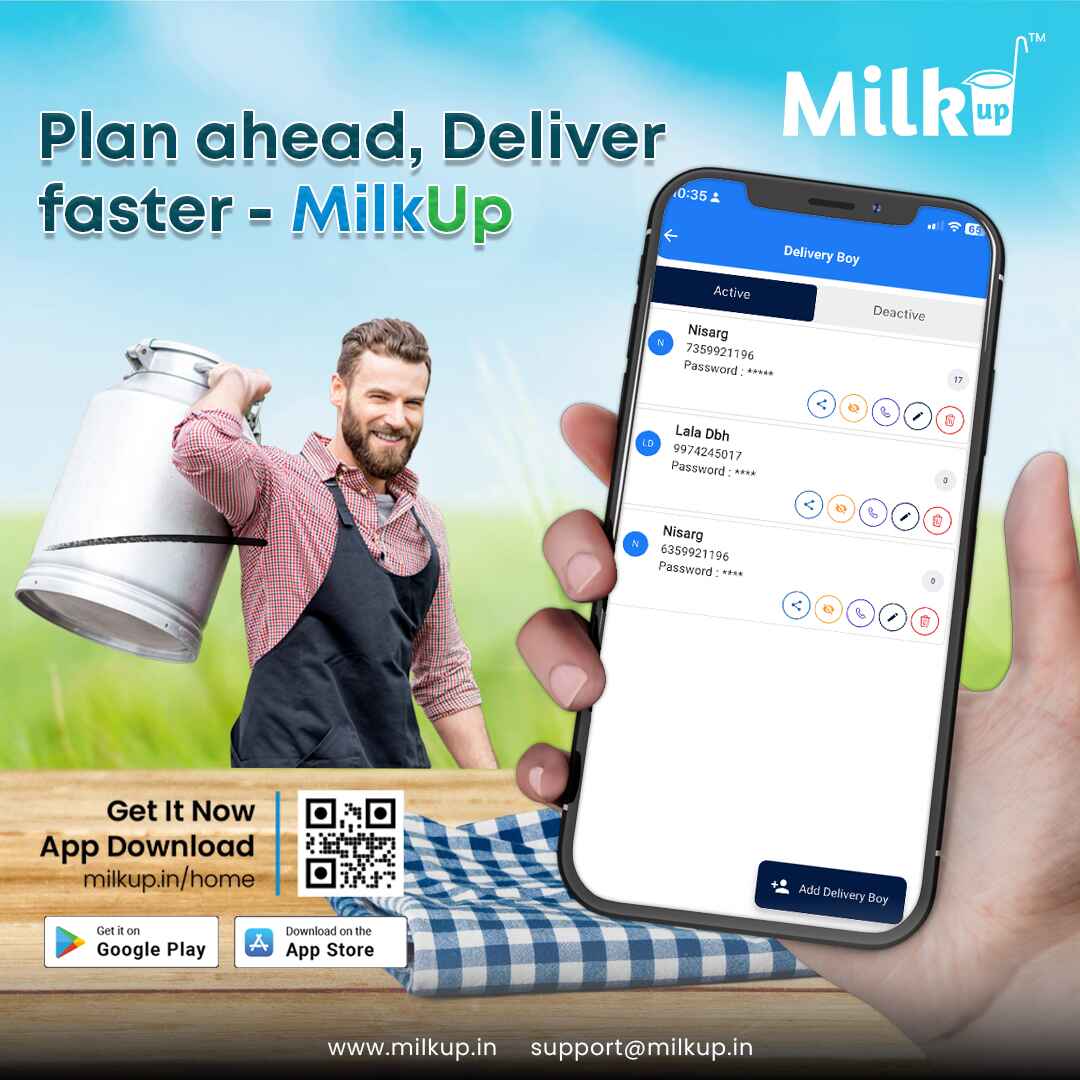Plan ahead, Deliver faste MilkUp