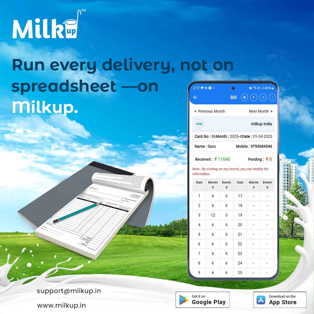 Run every delivery, not on spreadsheets—on MilkUp