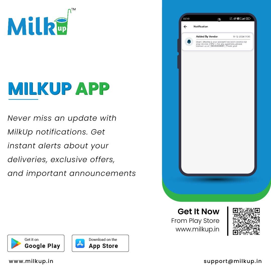 Importance and Description of Notifications in the MilkUp Application