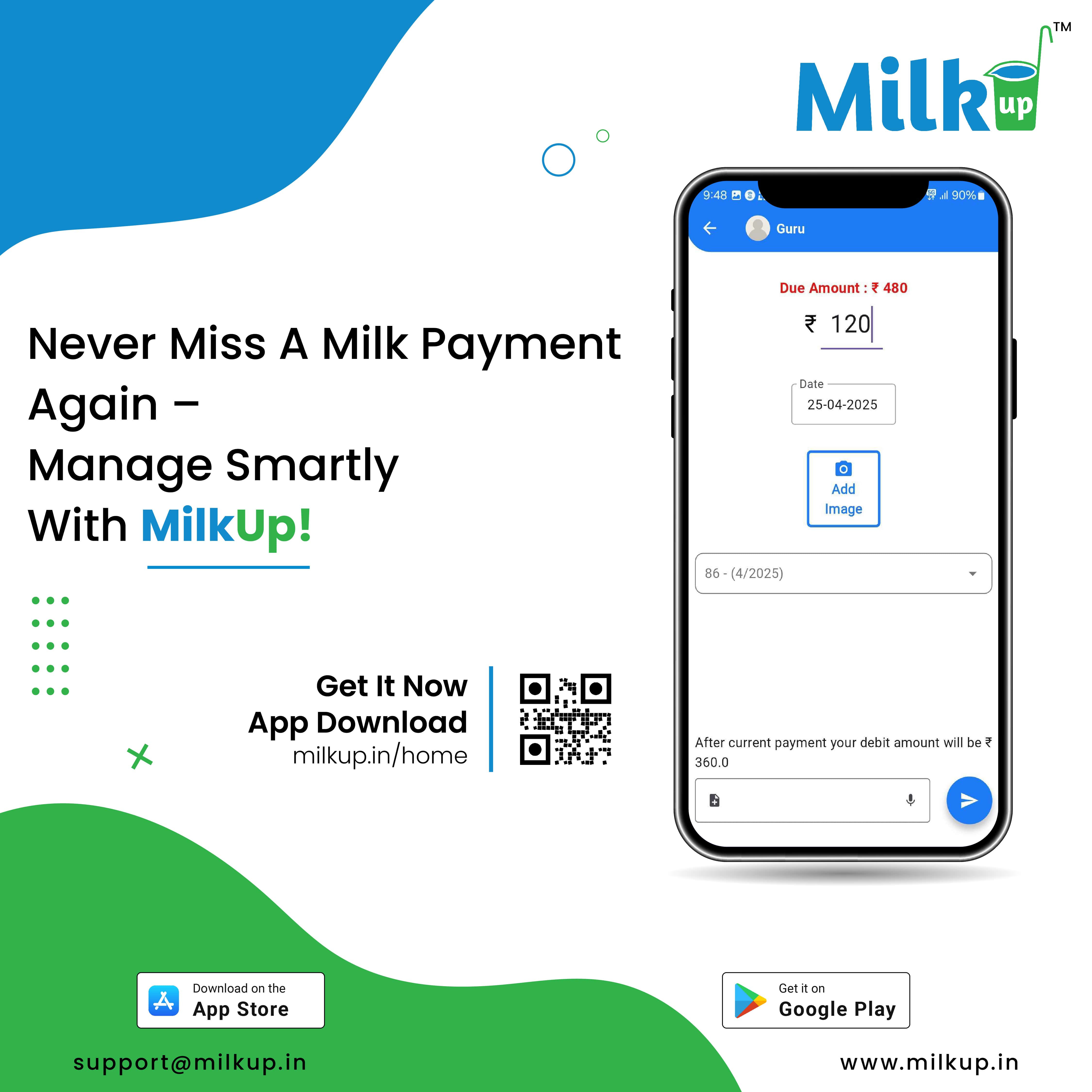Never miss your milk payment again!