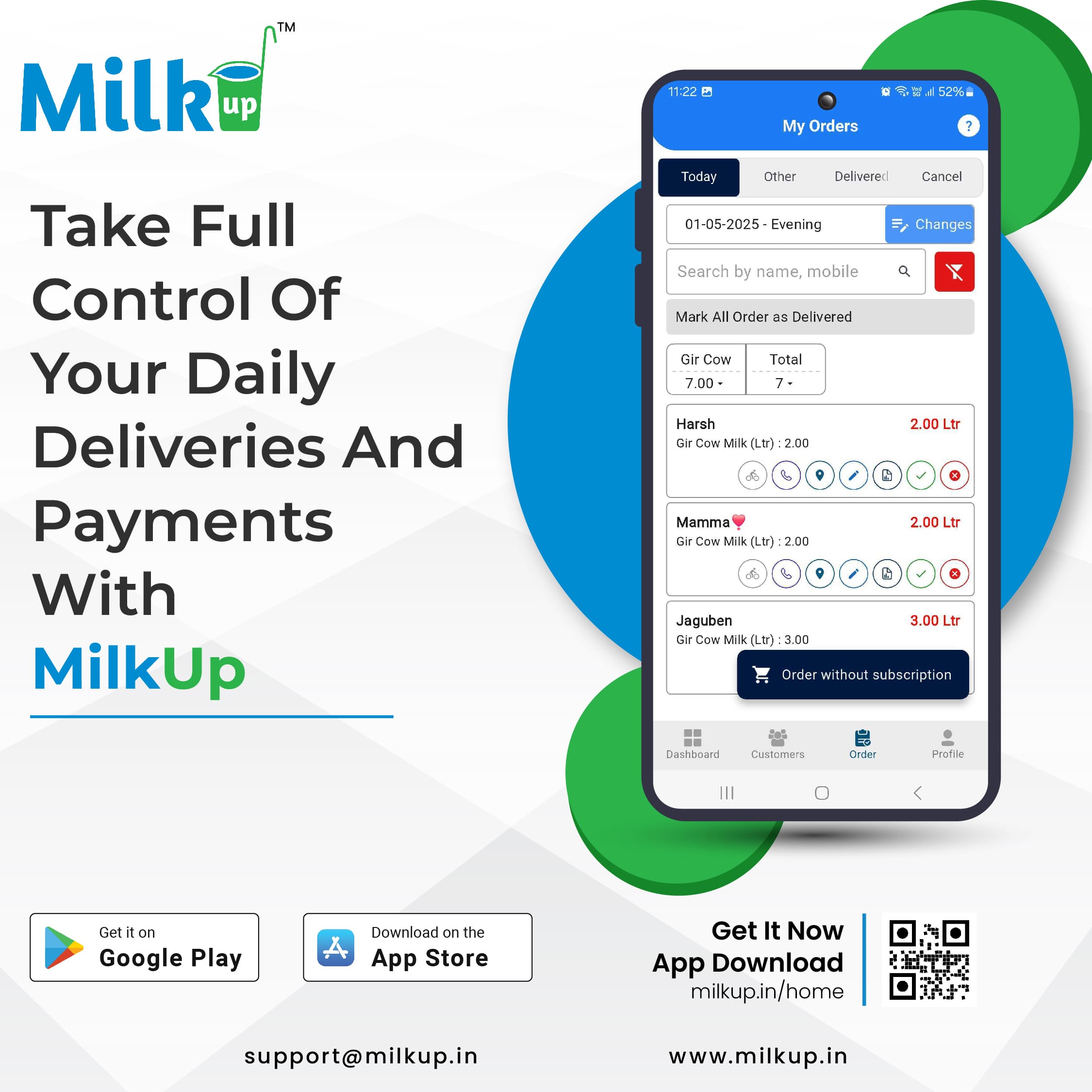Milk delivery is now easier and more organized than ever!