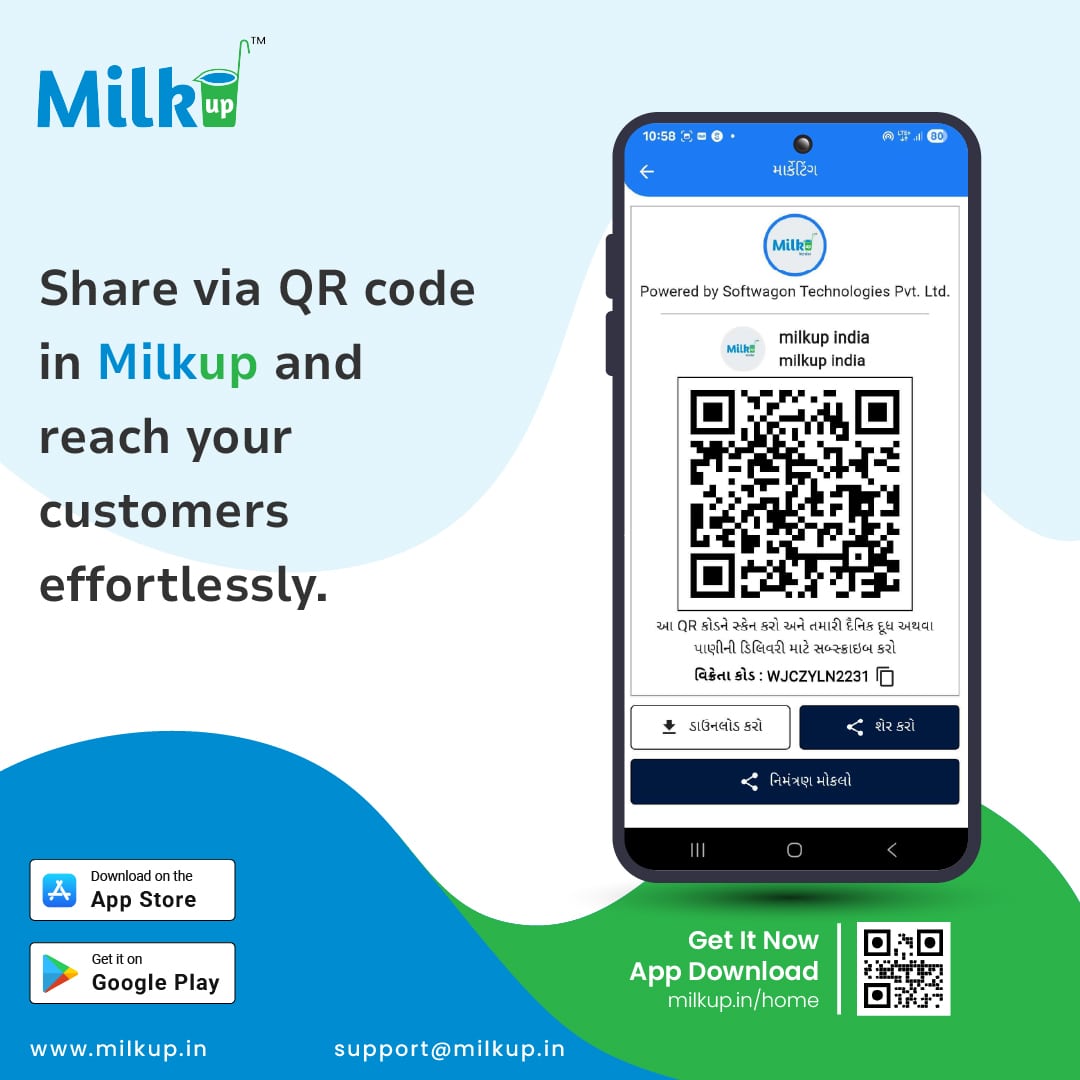 Reach your dairy customers quickly and easily with QR codes in MilkUp!